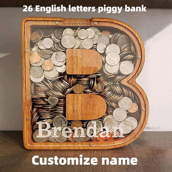 Kids Gift Piggy Bank-Wood