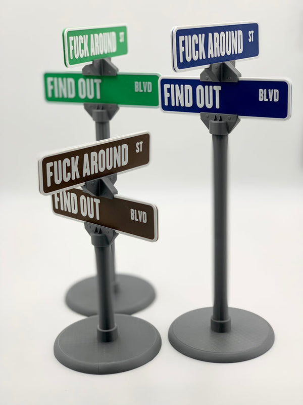 🤣F Around/Find Out Street Sign Desk Decoration | Funny Desk Gift