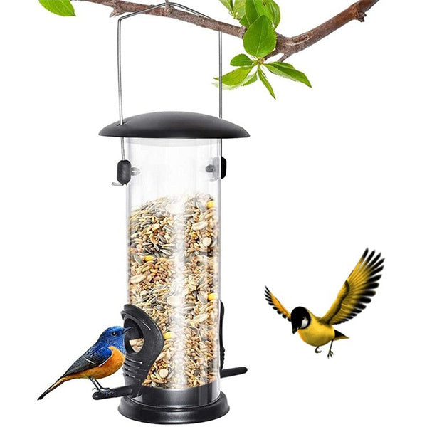 Hanging Squirrel Proof Wild Bird Seed Feeder