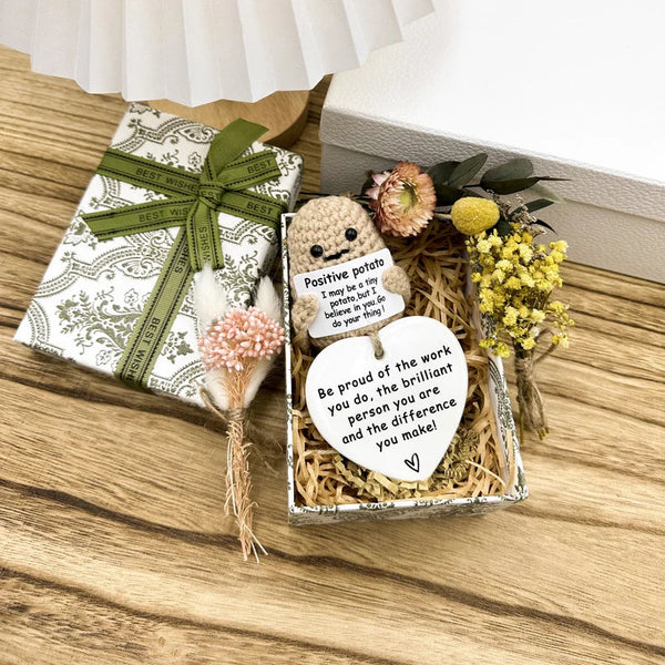 Funny Gift Knitted Positive Potato Gift Box