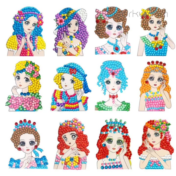 (Last Day Promotion - Save 48% Off) Diamond Painting Stickers Kits Beautiful Princess