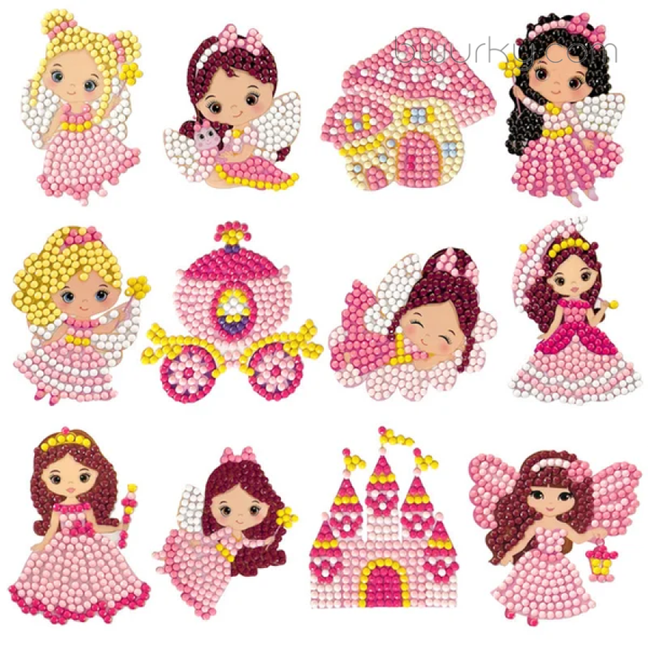 (Last Day Promotion - Save 48% Off) Diamond Painting Stickers Kits Castle Princess