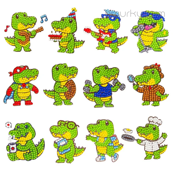 (Last Day Promotion - Save 48% Off) Diamond Painting Stickers Kits Crocodile