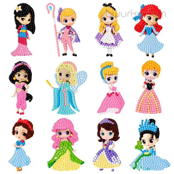 (Last Day Promotion - Save 48% Off) Diamond Painting Stickers Kits Elegant Princess