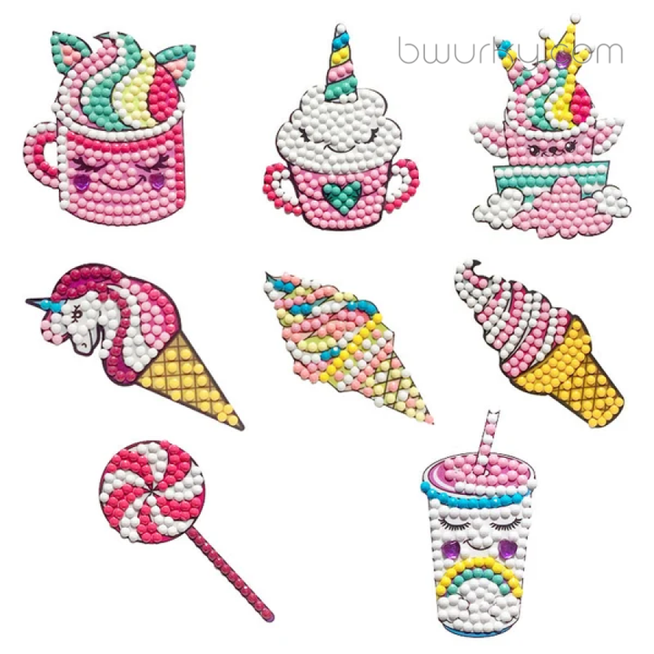 (Last Day Promotion - Save 48% Off) Diamond Painting Stickers Kits Ice Cream