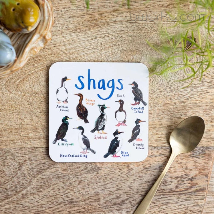 Set Of 6 Bird Pun Coasters