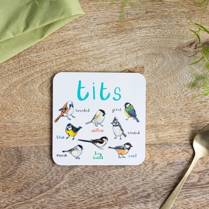 Set Of 6 Bird Pun Coasters