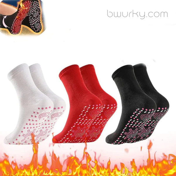 Tourmaline Acupressure Self-Heating Shaping Socks 1 Pair - $19.97 / Black L (300 Ibs-400 Ibs)