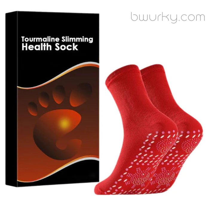 Tourmaline Acupressure Self-Heating Shaping Socks 1 Pair - $19.97 / Red L (300 Ibs-400 Ibs)